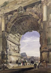 Arco de Tito, Roma, 1842