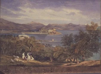A Cidadela de Corfu de Analipsis (aquarela)