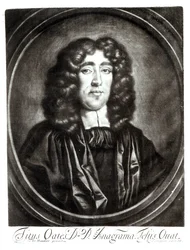 Retrato de Titus Oates (1649-1705) gravado por R. Thompson