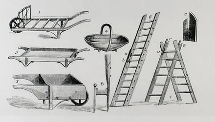 Carrinhos de mão, trug e escadas, de Thomas Mawson