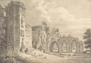 As Ruínas do Colégio de Lincluden, perto de Dumfries