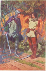 "Robin!", gritou ela. "Não me conheces Não conheces a tua Marion (litografia a cores)