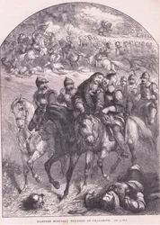 Hampden mortalmente ferido em Chalgrove AD 1643