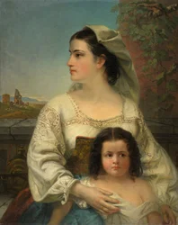 Mãe e filho italianos