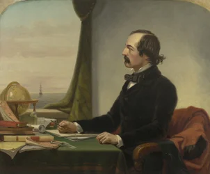 Retrato de Elisha Kent Kane (1820-57) (óleo sobre linho)