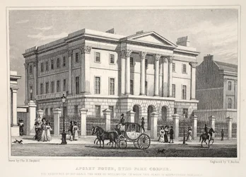 Apsley House, Hyde Park Corner, do pub "London and its Environs in the 19th Century". Jones und Co., 1827-1829