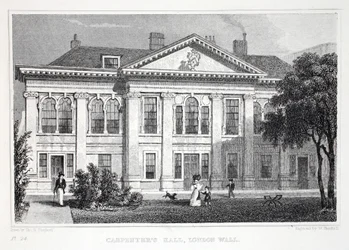 Carpenter&39;s Hall, do pub "London and its Environs in the 19th Century". Jones und Co., 1827-1829
