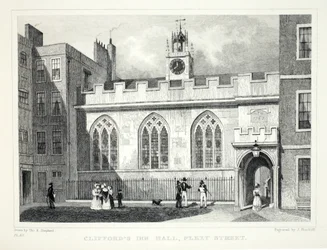 Inn de Clifford, de Londres e é Environs no pub do século XIX. Jones und Co., 1827-1829