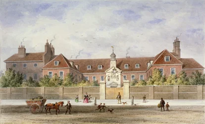 Grey Coat Hospital, Tothill Fields, Westminster, Londres, c1840