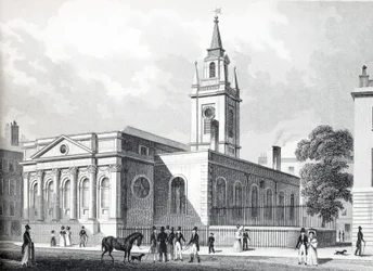 Ilustração do pub de &39;London and its Environs in the 19th century&39;. Jones und Co., 1827-1829