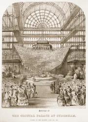 Abertura do Crystal Palace em Sydenham pela Rainha Victoria em 10 de junho de 1854