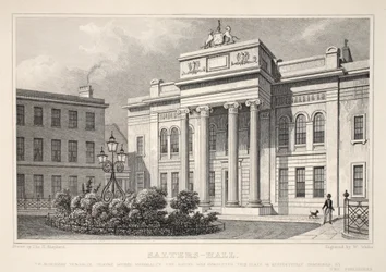 Salters Hall, do pub "London and its Environs in the 19th Century". Jones und Co., 1827-1829