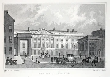 O Mont, Tower Hill, do pub "London and its Environs in the 19th Century". Jones und Co., 1827-1829
