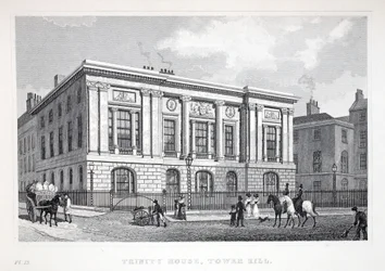 Trinity House, Tower Hill, do pub "London and its Environs in the 19th Century". Jones und Co., 1827-1829