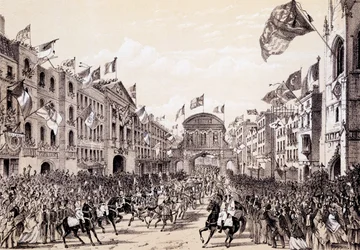 Visita de Napoleão III e Imperatriz Eugenie à cidade, 19 de abril de 1855