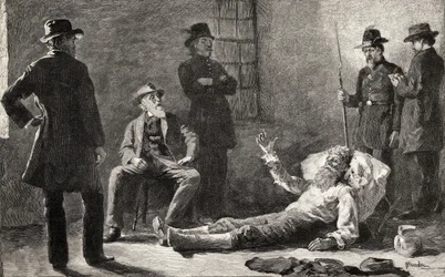 John Brown após a sua captura, da "The Century Illustrated Monthly Magazine", maio a outubro