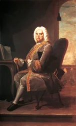 Retrato do compositor alemão-inglês George Frideric Handel (1685-1759)