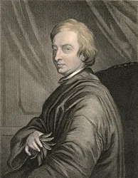 Retrato de John Dryden (1631-1700) gravado pelo bar de Charles Edward Wagstaff (b.1808). de William Mackenzie