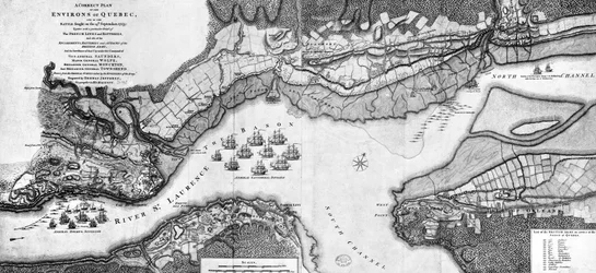 Um plano correto dos arredores de Quebec e da batalha travada em 13 de setembro de 1759