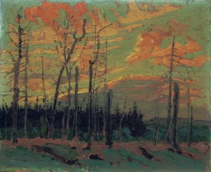 Terra queimada ao pôr do sol, 1915