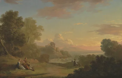 Uma Paisagem Imaginária com um Viajante e Figuras Sobranceiras à Baía de Baiae