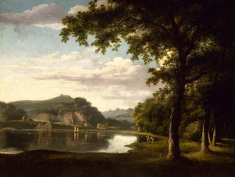 Paisagem com vista para o rio Wye, de Thomas Jones