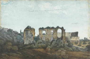 O Aqueduto de Claudian e o Coliseu