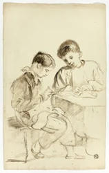 Dois meninos da escola