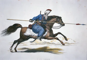 Russo Don Cossack, c.1820 (aguarela sobre papel)
