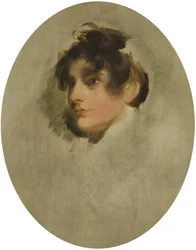 Chefe de uma Jovem Mulher, c.1800-05 (óleo sobre tela)