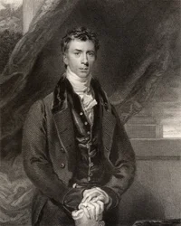 Henry Peter Brougham, 1º Barão Brougham e Vaux, gravado por H. Robinson, da &39;National Portrait Gallery, volume IV&39;, publicado c.1835