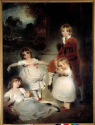 Os filhos de John Angerstein. Pintura de Sir Thomas Lawrence (1769-1830) Sol do século XIX. 1,95x1,46m.