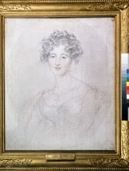 "" Retrato da Condessa Elisabeth (Elizaveta) Vorontsova (1792-1856)"" Desenho à caneta por Thomas Lawrence (1769-1830) 1821 Museu Pushkin, Moscou