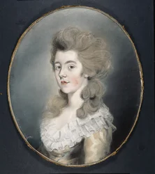 Retrato de Georgiana Spencer (pastel sobre papel)