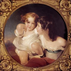 Retrato de crianças Calmady Painting by Thomas Lawrence (1769-1830) Paris do século XIX, Musee Cognacq Jay.
