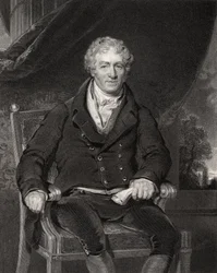 Sir Robert Peel, gravado por H. Robinson, da National Portrait Gallery, volume V, publicado em 1835