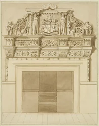 Chaminé de 1729, no 139 Redcliffe Street (aguarela sobre papel)