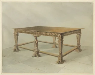 Mesa de Comunhão de Carvalho Velho, Igreja de São João (aguarela sobre papel)