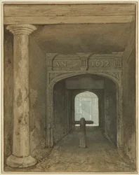 Guard House Passage, Wine Street (aguarela sobre papel)