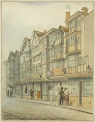 Olhando para a Broad Street (aguarela sobre papel)
