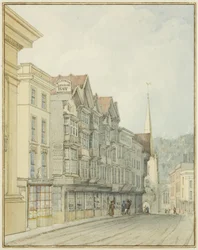 Lado Oeste da Broad Street (aguarela sobre papel)