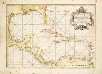 Carta do Golfo do México por de la Cruz