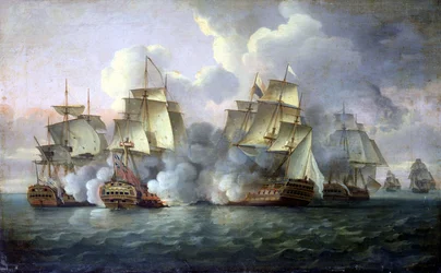 O HMS "Mediator" enfrenta navios franceses e americanos