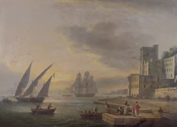 A baía de Nápoles vista de Posillipo, c. 1829