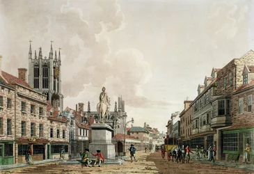 The Market Place, Hull, vista para norte