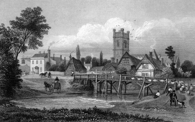 Easton, perto de Great Dunmow, Essex, gravado por Henry Adlard, 1832