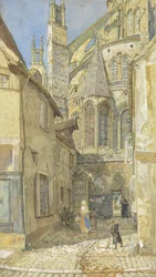 A Capela da Senhora e a Abside da Catedral de Bourges, 1899 (wc no papel)