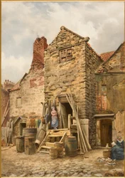Old Sparrow Hall, Cullercoats (bodycolour, lápis e wc no papel)