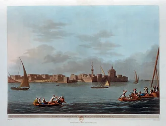 Forte e porto de Aboukir, Canopus antigo, Egito, 1801