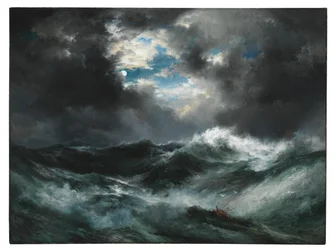 Naufrágio enluarado no mar